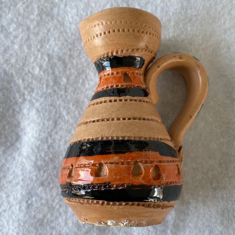 Italy Miniature Pitcher Ceramic/Pottery Crock Type Vintage